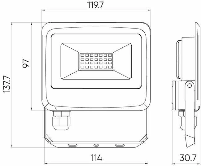 Gardena Led Line Lite Lauko šviestuvas LED 20W neutraliai balta 230Vac, 2000lm, IP65, juodas, PHOTON, LED LINE