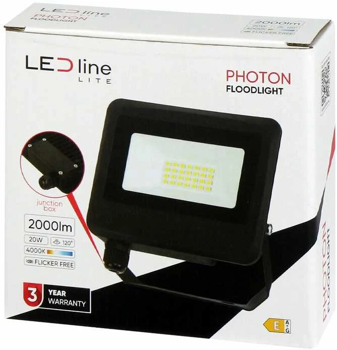 Gardena Led Line Lite Lauko šviestuvas LED 20W neutraliai balta 230Vac, 2000lm, IP65, juodas, PHOTON, LED LINE