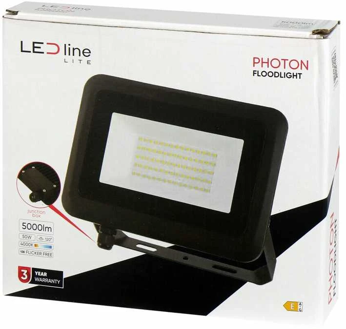 Hot Wheels Led Line Lite Lauko šviestuvas LED 50W neutraliai balta 230Vac, 5000lm, IP65, juodas, PHOTON, LED LINE
