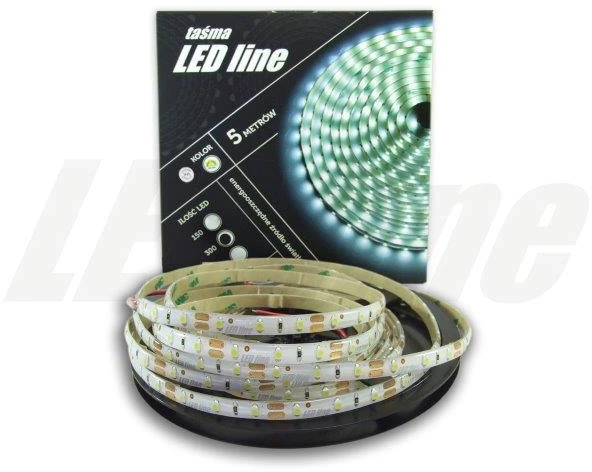 LED juosta 60 LED/m SMD3528 12V 2900-3100K hermetiška IP65, LED line
