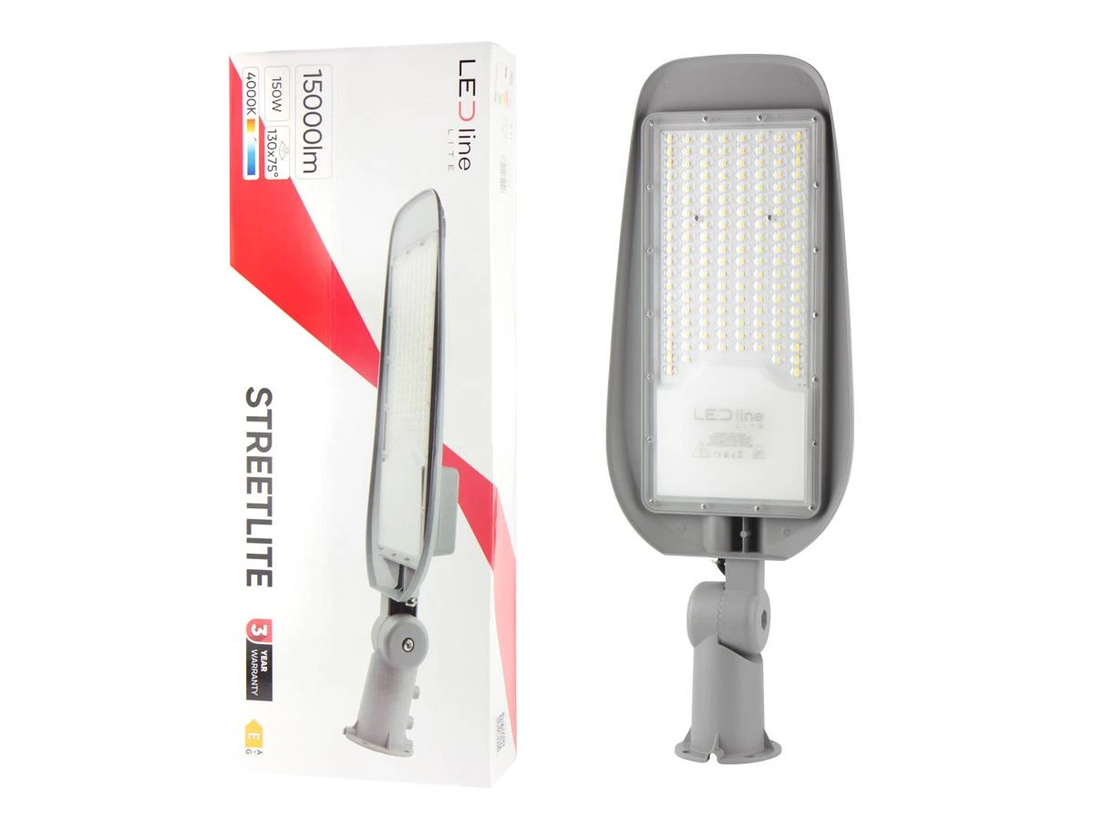 Aten Led Line Lite Gatvės šviestuvas LED 230V 150W 15 000lm, 130° x 75° 4000K neutraliai balta, STREETLITE, IP65, IK08
