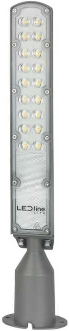 Delock Led Line Lite Gatvės šviestuvas su foto rėle LED 230V 50W 5 000lm, 140° x 70° 4000K, pilkas, FLAMINGO, IP65, IK08
