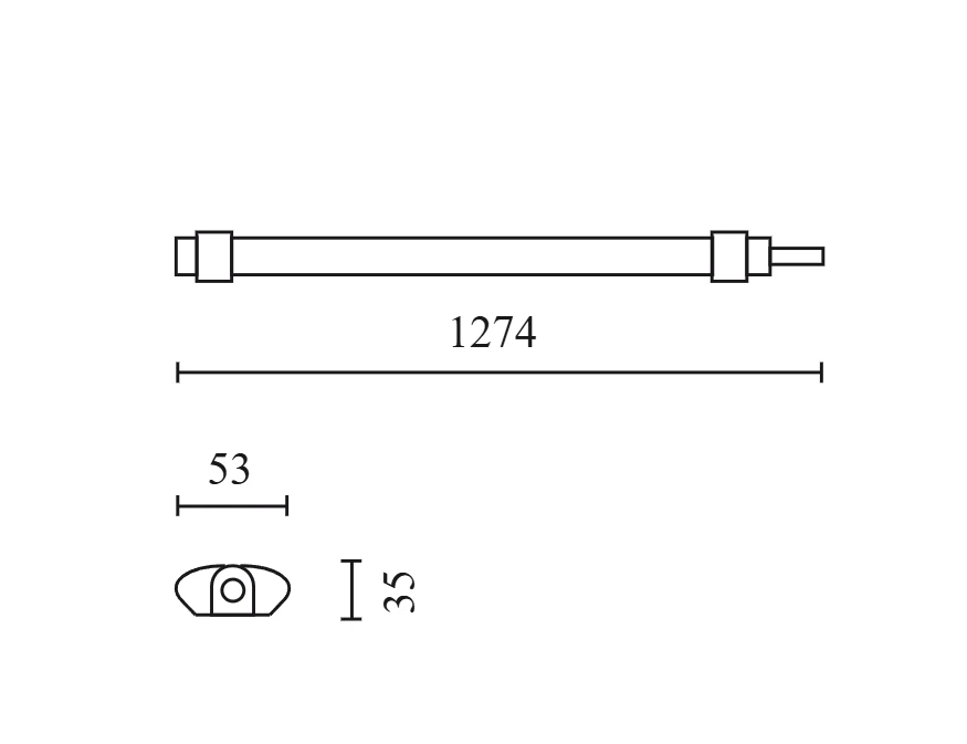 Led Line Lite Hermetinis šviestuvas su MW judesio jutikliu TRI-PROOF, 230Vac, 36W, 4320lm, 120cm, IP65, 4000K, LINIX