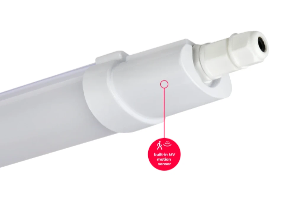 Led Line Lite Hermetinis šviestuvas su MW judesio jutikliu TRI-PROOF, 230Vac, 36W, 4320lm, 120cm, IP65, 4000K, LINIX