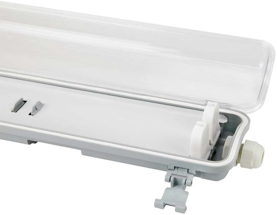 Led Line Lite Hermetinis šviestuvas VANTO 2xT8 IP65 60cm pilkas ABS/PS su reflektorium