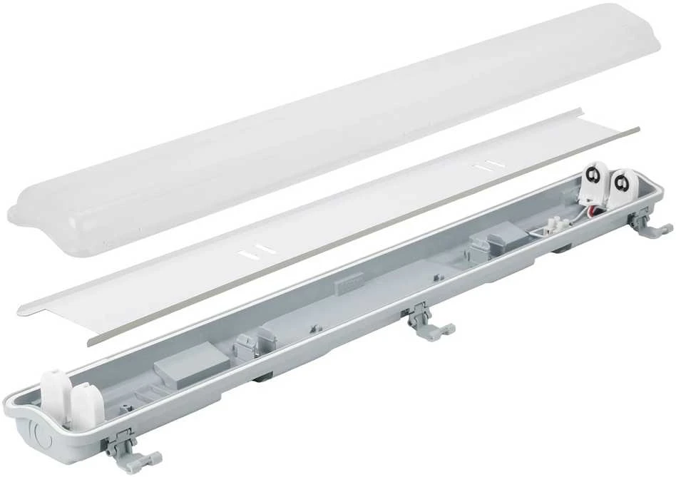Led Line Lite Hermetinis šviestuvas VANTO 2xT8 IP65 60cm pilkas ABS/PS su reflektorium