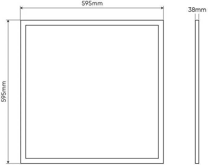 Led Line Lite LED panelė 40W 4000K 4000lm, 60x60, paviršinė - įleidžiama 2in1 balta