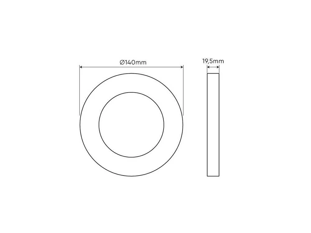 Led Line Lite LED panelė universali EasyFix PRO, 230Vac, 6W, 540lm, 3000K-5000K CCT, apvali