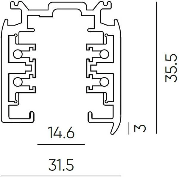 Led Line Prime 3 fazių bėgelis LUMICANTO 1m baltas