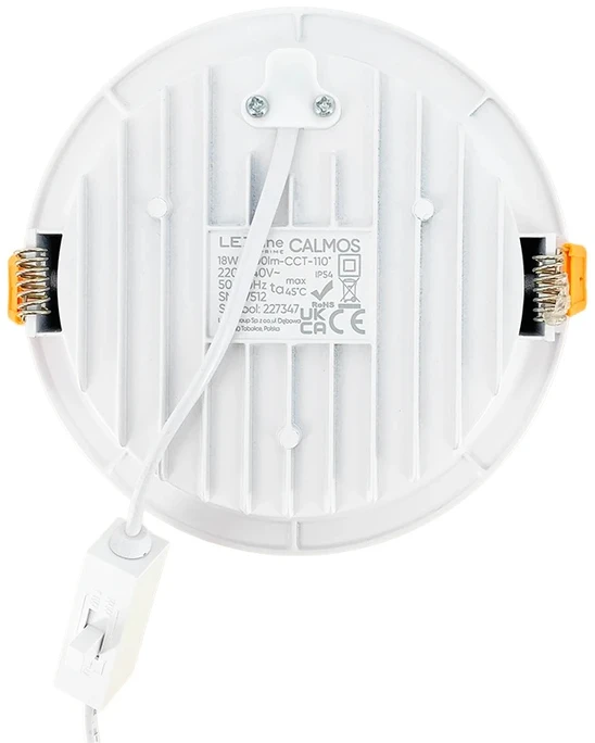Led Line Prime Įleidžiamas šviestuvas CALMOS 3CCT (3K/4K/6.5K) 18W 2100lm, apvalus D145, IP54
