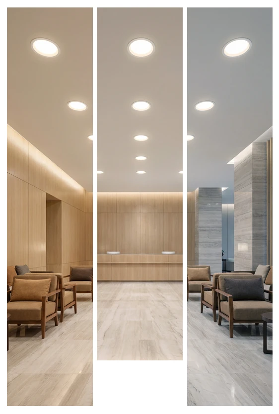 Led Line Prime Įleidžiamas šviestuvas CALMOS 3CCT (3K/4K/6.5K) 18W 2100lm, apvalus D145, IP54