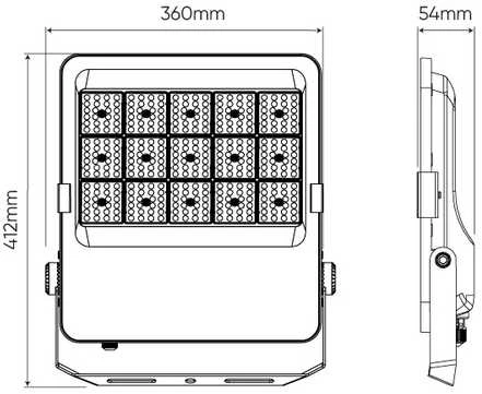 Quantec Led Line Prime Lauko šviestuvas PRIME, 230Vac, 150W, 21 000lm, 140lm/W, CCT 3000K 4000K 5000K, IP66, 120°