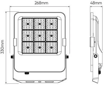Led Line Prime Lauko šviestuvas PRIME CCT, 230Vac, 100W, 14 000lm, 140lm/W, 3000K 4000K 5000K, IP66, 120°