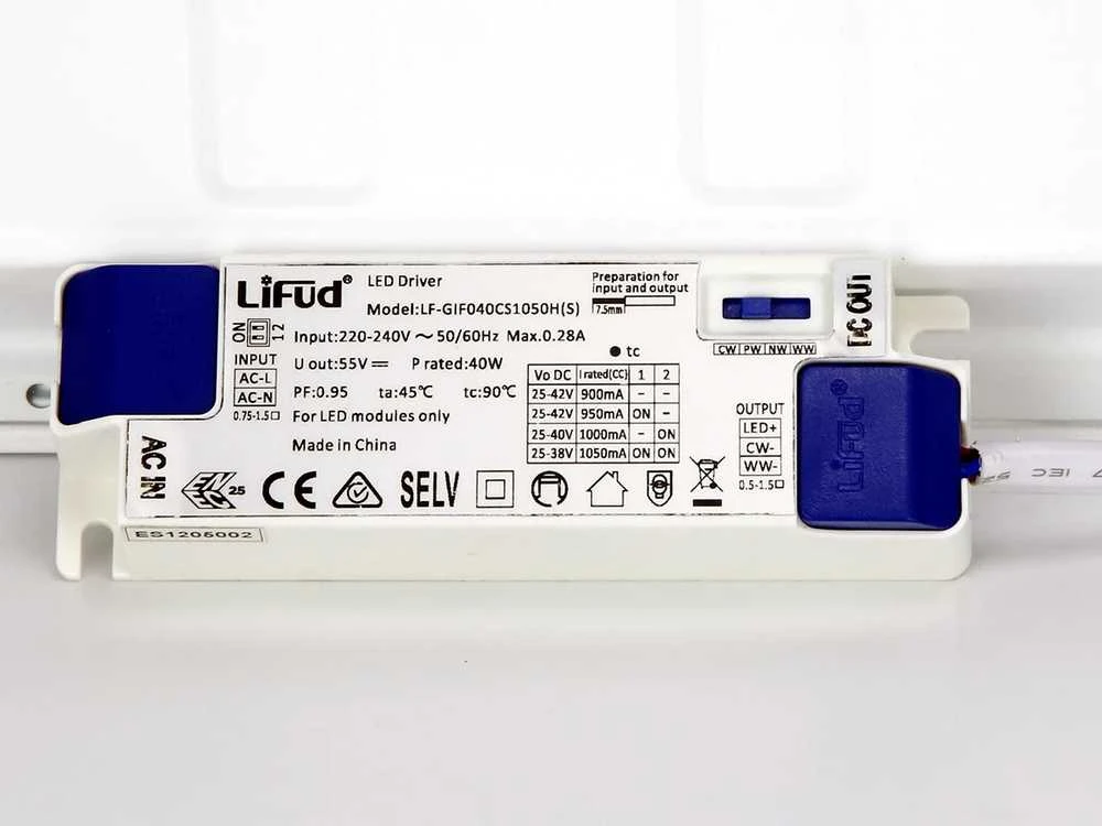 Lubinis šviestuvas Led Line Prime LED panelė 34-40W, 60x60cm, 5300lm, 130lm/W, CCT 2700K-5000K, UGR <19