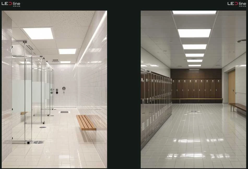 Lubinis šviestuvas Led Line Prime LED panelė 40W, 60x60cm, 4800lm, 120lm/W, 4000K, IP65 drėgnoms patalpoms