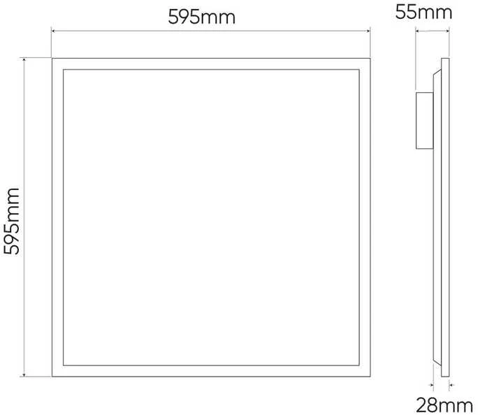 Swede Led Line Prime LED panelė BACKLIT, 42W 150lm/W, 4000K 6300lm UGR<19 60x60cm