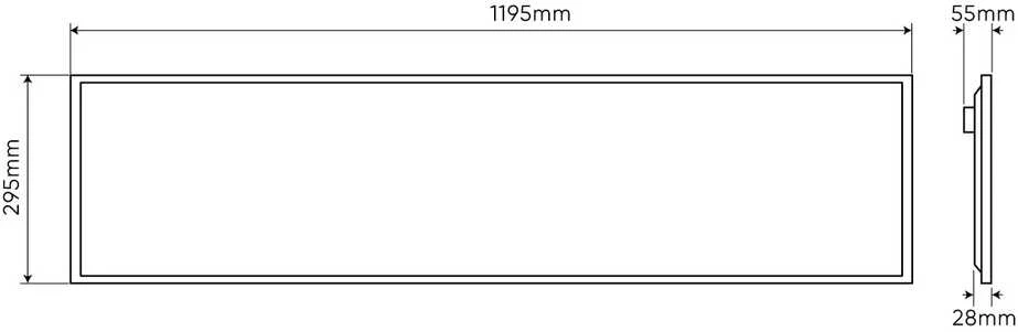 Led Line Prime LED šviesos panelė 40W, 4800lm, 4000K neutraliai balta, 120 x 30 cm, BACKLIT