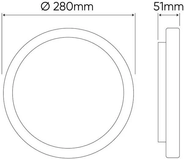 Led Line Prime LED šviestuvas, paviršinis, ACTON 24W 2600lm 4000K IP54 apvalus su judesio jutikliu