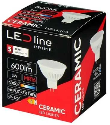 Led Line Prime Lemputė LED MR16 (GU5.3) 12V 5W 600lm neutraliai balta 4000K