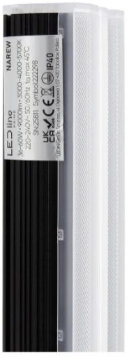 Lubinis šviestuvas Led Line Prime Linijinis šviestuvas NAREW 3CCT(3/4/5.7K) 36/42/51/60W 9000lm 110° IP40 150cm juodas