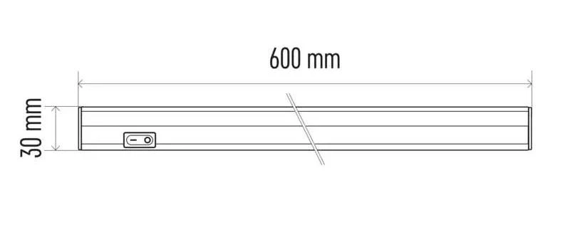 LED linijinis šviestuvas, 230Vac, 10W, 60cm, T5, 1000lm, 4000K, sujungiamas, EMOS