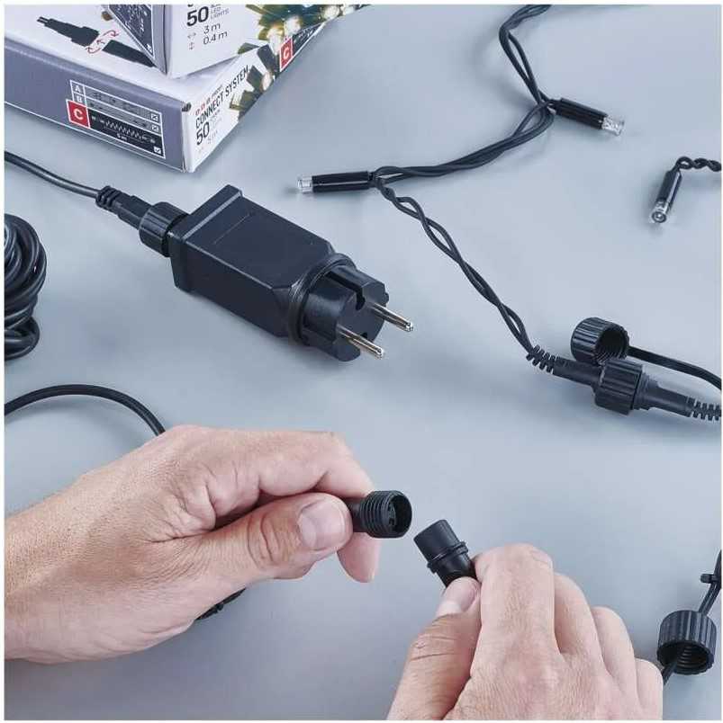 LED šviesos girliandų EMOS CONNECTING matinimo šaltinis, 30Vdc, 12W, su laikmačiu