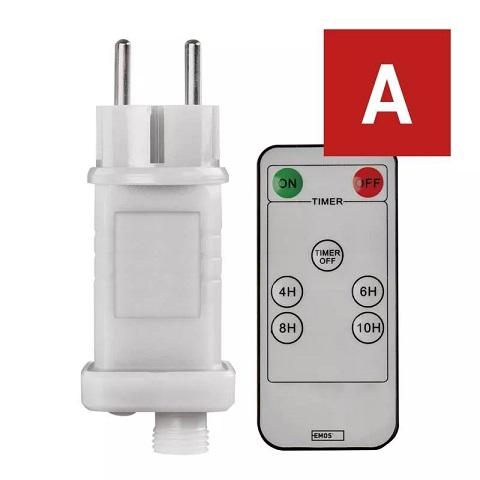 LED šviesos girliandų EMOS CONNECTING matinimo šaltinis, 30Vdc, 12W, su pulteliu, IP44, EMOS
