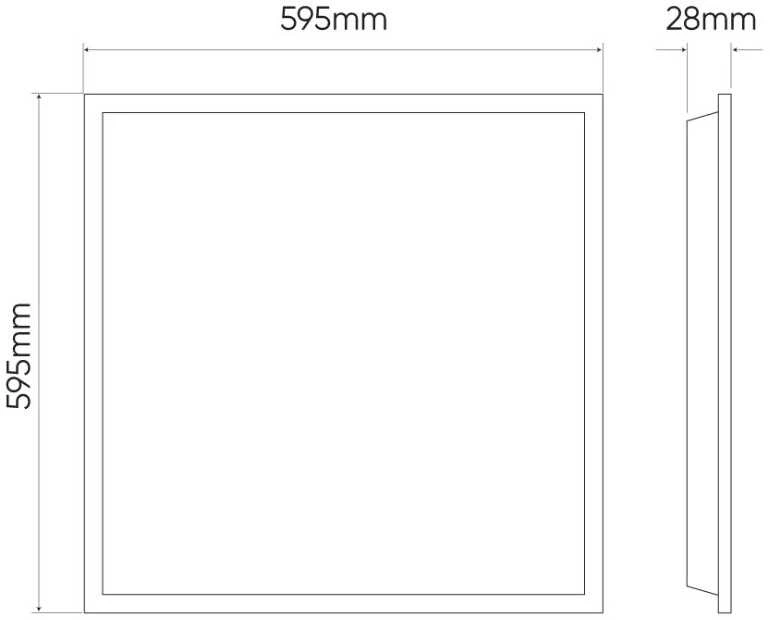 LED šviesos panelė 40W, 60x60cm, 4000lm, 100lm/W, neutraliai balta 4000K, LED line LITE
