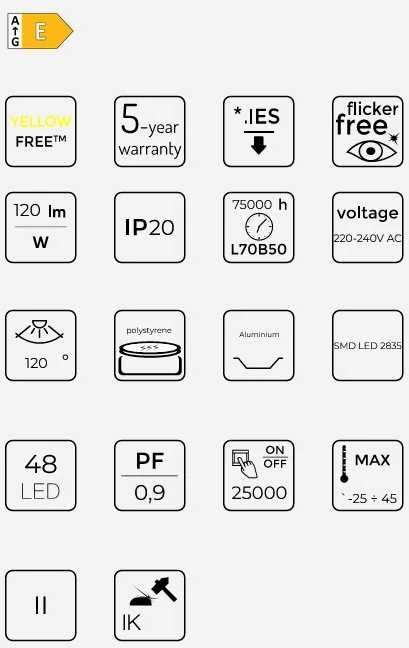LED šviesos panelė 40W, 60x60cm, 4800lm, 120lm/W, neutraliai balta 4000K, 0-10V valdoma, LED line PRIME