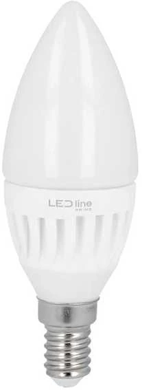 Lemputė LED E14 230V 9W 1260lm žvakės formos, 4000K, keramikinė, LED line PRIME