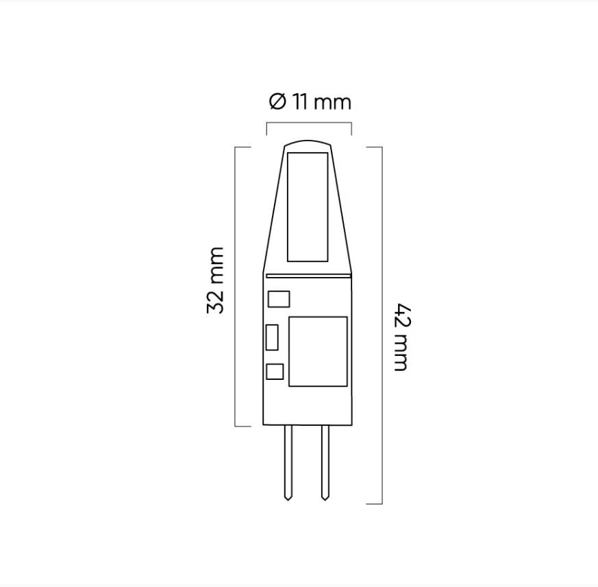 Lemputė LED G4 12V AC/DC 1.5W 120lm LED šiltai balta, LED line