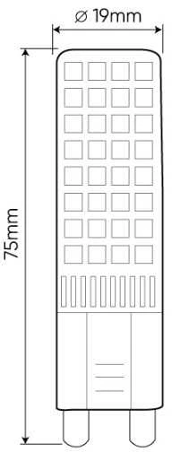 Lemputė LED G9 230V 12W, 1160lm, neutraliai balta, LED line