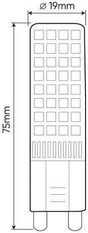 Lemputė LED G9 230V 12W, 1160lm, neutraliai balta, LED line