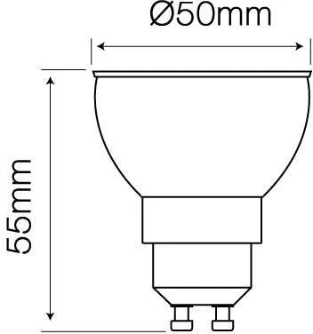 Led Line Prime Lemputė LED GU10 230V 10W 1400lm, 142lm/W, 120° šiltai balta 2700K, keramikinė