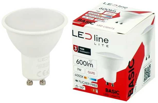 Hydroland Led Line Lite Lemputė LED GU10 230V 7W 120 ° 581lm neutraliai balta
