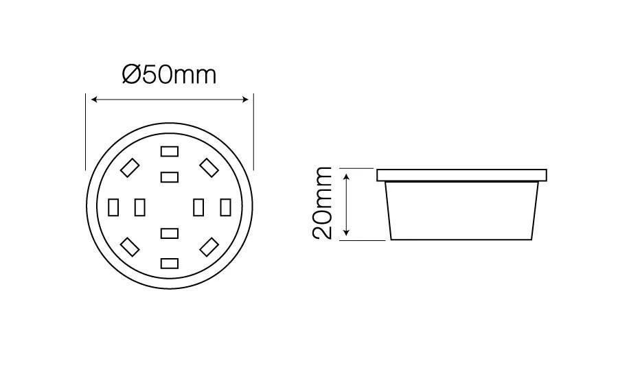 Nobo Lemputė LED MR16 230V 5W 330lm šiltai balta, 2700K, LED line