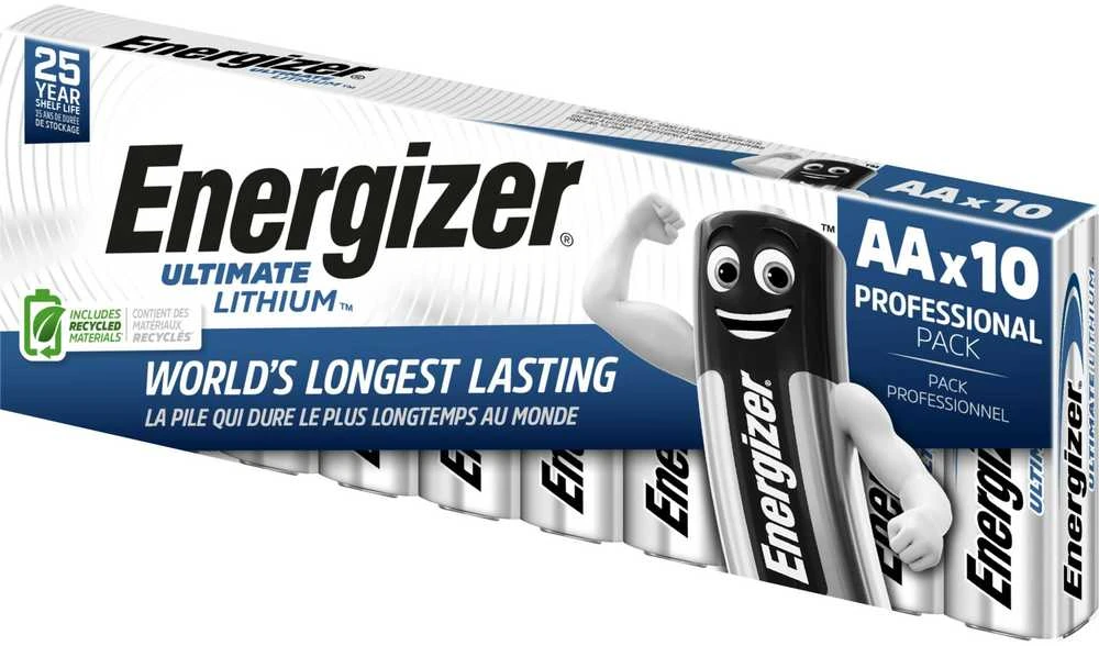 Energizer ličio baterijos AA 10 vnt. pakuotė