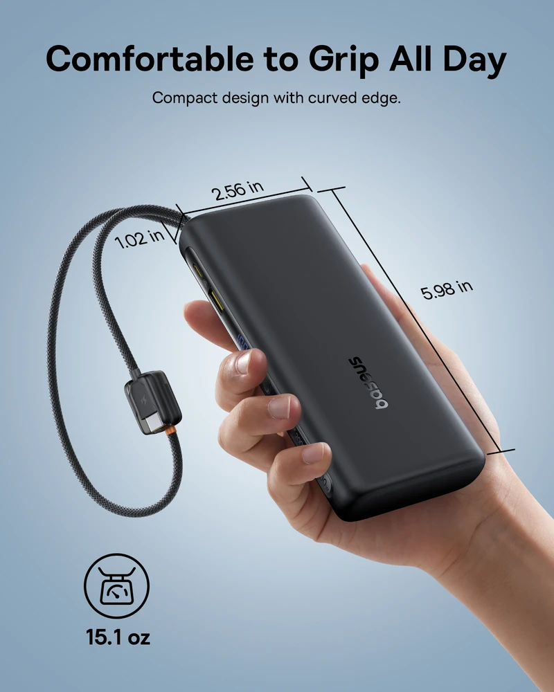 Baseus EnerFill FC41 20000 mAh USB-C 100W juoda