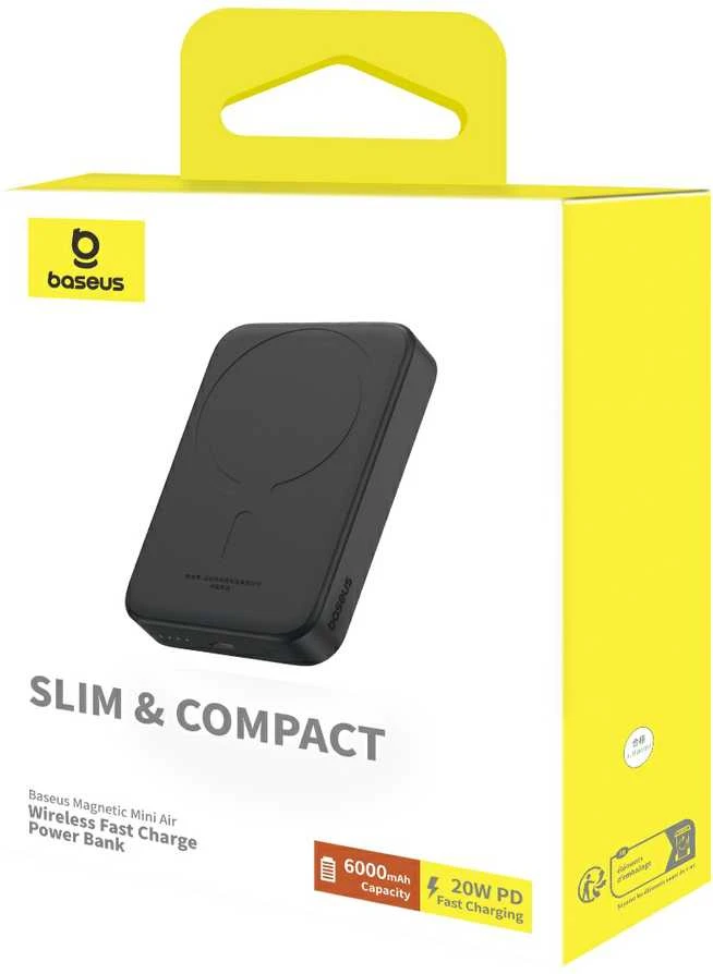 Mini Wireless PowerBank 20W Baseus - juodas