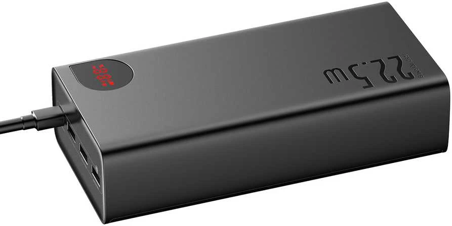 Greitas įkrovimas Power Bank Baseus Adaman, 40000mAh 22.5W (juodas)