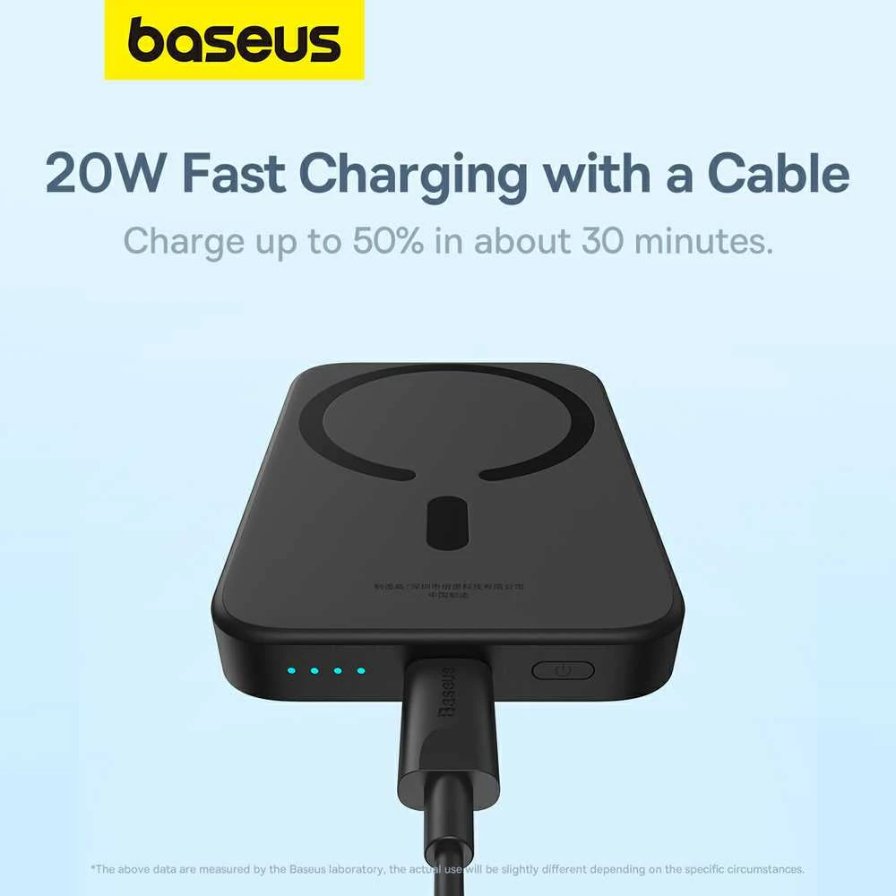 Mini Wireless PowerBank 20W Baseus - juodas