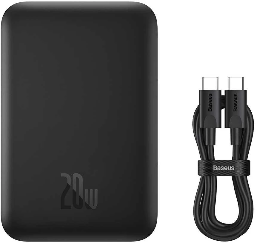 Mini Wireless PowerBank 20W Baseus - juodas