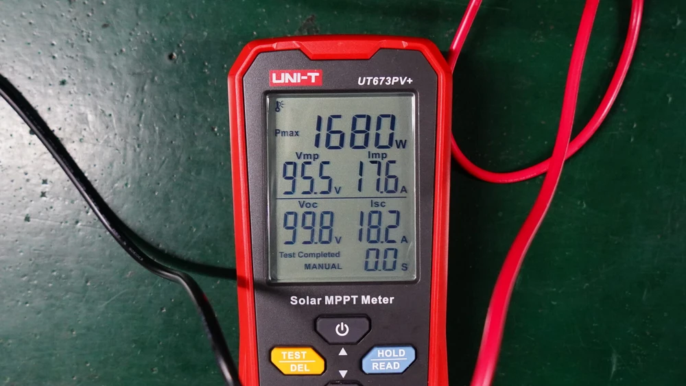 MPPT testeris, 5-1800W, 0-20A, 12-150VDC, rankinis/auto režimas, Bluetooth, UNI-T