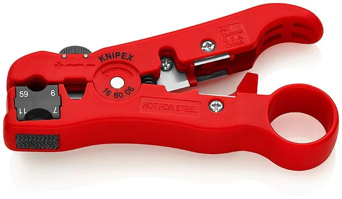 Įrankis nužievinimui koaksialiniams kabeliams, 16 60 06 KNIPEX