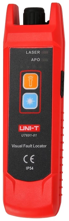 Optinio kabelio testeris, lazeris 650+/-20nm, 1mW; 2-3km, 3.7V 1050mAh, IP54, UNI-T