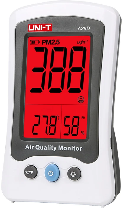 Oro kokybės matuoklis, PM2.5 0-500 ug/m³, -10-50C, 5-99% RH, 1500mAh, UNI-T
