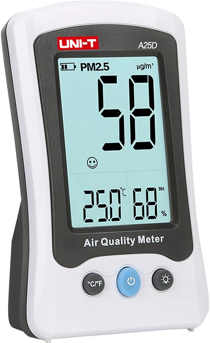 Oro kokybės matuoklis, PM2.5 0-500 ug/m³, -10-50C, 5-99% RH, 1500mAh, UNI-T