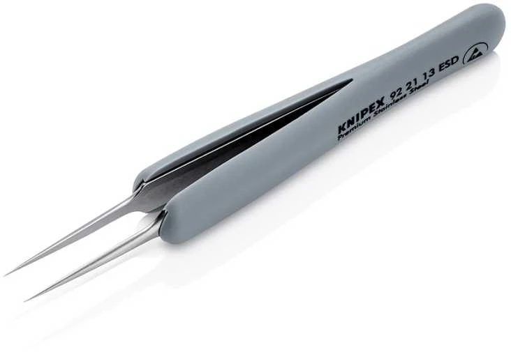 Pincetas antistatinis ESD dengtas guma 112mm 92 21 13 ESD Knipex