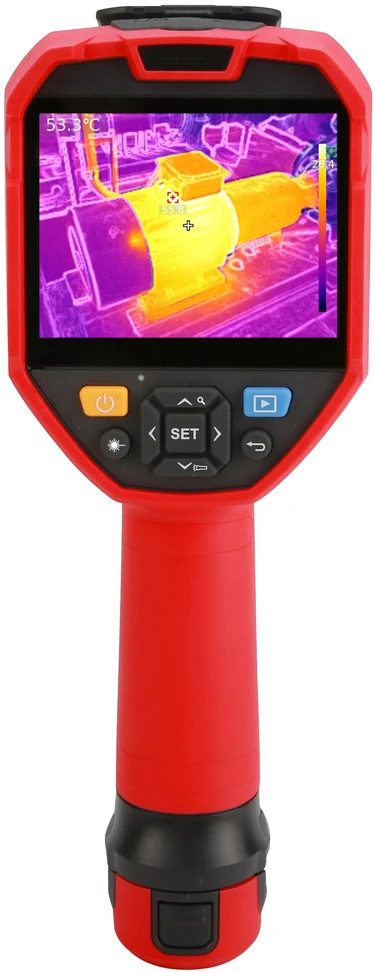 Profesionali termovizorinė kamera, 256x192, -20-550°C, 56°×42.2°, 25Hz, 3.5' IPS liet.j. ekr., 5MP, P54, Wi-Fi live, 32GB Micro SD, UNI-T