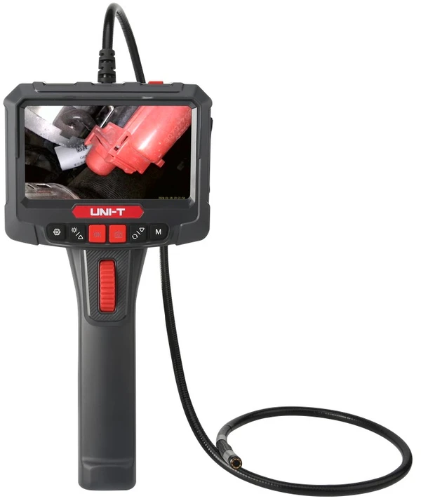 Profesionalus boroskopas su 360° sukinėjamu galu, 5.0", 70°, 8mm, 1m, CMOS, IP67, 32GB, UNI-T